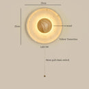 Axyaa Nordic LED Wall Lamp Wood Yellow Travertine Rotatable Light
