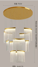 Axyaa Modern Chandelier Pendant Light for Living Room Staircase Lighting