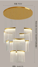 Axyaa Modern LED Pendant Chandelier for Staircase Living Room Decor