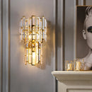 Axyaa Light Luxury Crystal Wall Lamp for Living Room, Bedroom, Study, and Hallway