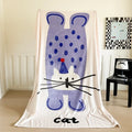 Axyaa Cartoon Animal Milk Fleece Flannel Blanket - Large Version