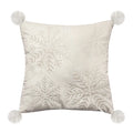 Axyaa Christmas Letter Pillow Cover Gold Holly Jolly Snowflake Soft Cushion Cover