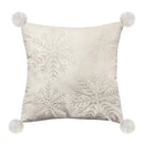 Axyaa Christmas Letter Pillow Cover Gold Holly Jolly Snowflake Soft Cushion Cover