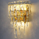Axyaa Gold Chrome Crystal Wall Light, Modern Luxury Interior Wall Lamp