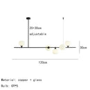 Axyaa Nordic Black Glass Ball Pendant Light for Home Decor and Lighting