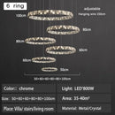 Axyaa Snowflake Print LED Pendant Light: Modern Luxury Crystal Lamp for Living & Dining Room