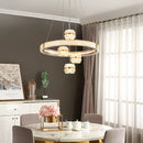Axyaa Crystal Chandelier Pendant Light - Elegant Luxury Ceiling Fixture for Living Room