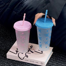 Axyaa Kawaii Bow Tumbler with Straw & Lid, BPA-Free Reusable Drinking Bottle