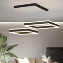 Axyaa Smart Square Up and Down Lighting Chandelier for Modern Minimalist Living Room