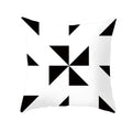 Axyaa Black & White Plaid Wave Stripe Checkerboard Print Throw Pillow Case