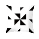Axyaa Black & White Plaid Wave Stripe Checkerboard Print Throw Pillow Case