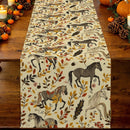 Watercolor Maple Leaves Branch Table Runner by Axyaa