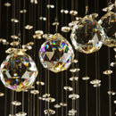 Axyaa Luxury K9 Crystal Chandelier for Double Staircase Living Room