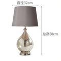 Axyaa Black Glass Table Lamps with Fabric Lampshade