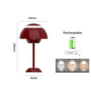 Axyaa Rechargeable Alloy Desk Lamp 3 Speed Adjustment Night Light