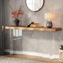 Axyaa 47" Acrylic Sofa Table: Modern Narrow Console for Entryway & Hallway