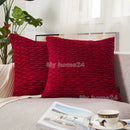 Axyaa Soft Solid Color Cushion Cover Set Luxury Home Decor Sofa Seat Pillow Case