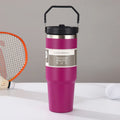 Axyaa Stainless Steel Insulated Bottle with Handle Large Capacity Double Wall Thermos