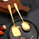 Axyaa Golden Stainless Steel Large Rice Shovel - Kitchen Tableware Spoon