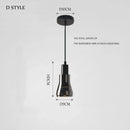 Axyaa Smoke Gray Glass LED Chandelier - Minimalist Modern Lighting