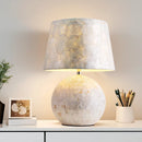 Axyaa Shell Ball Table Light with Fabric Lampshade, E27 LED Bulb