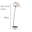 Axyaa Luxury Fishing Lamp: Circular Vertical Floor Lamp for Living Room & Bedroom