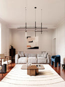 Axyaa Modern Minimalist Black Gold Ceiling Pendant Light 2026 LED Dimmable Lamp