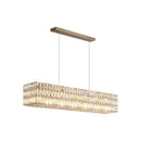 Axyaa Crystal LED Pendant Light: Luxury Steel Hanging Lamp for Modern Foyer & Dining Room