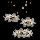 Axyaa French Flowers Chandelier for High Ceiling Living Room