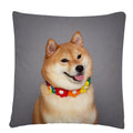 Axyaa Dog Art Print Polyester Cushion Cover for Home Sofa Car Decor