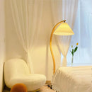 Axyaa Nordic Wood Walnut LED Floor Lamp for Cozy Home Lighting