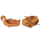 Axyaa Rattan Fruit Plate - Multipurpose Woven Animal Style Storage Tray