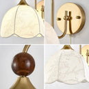 Axyaa French Style Wall Lamp with Fabric Printing Lampshade for Living Room, Bedroom, Porch