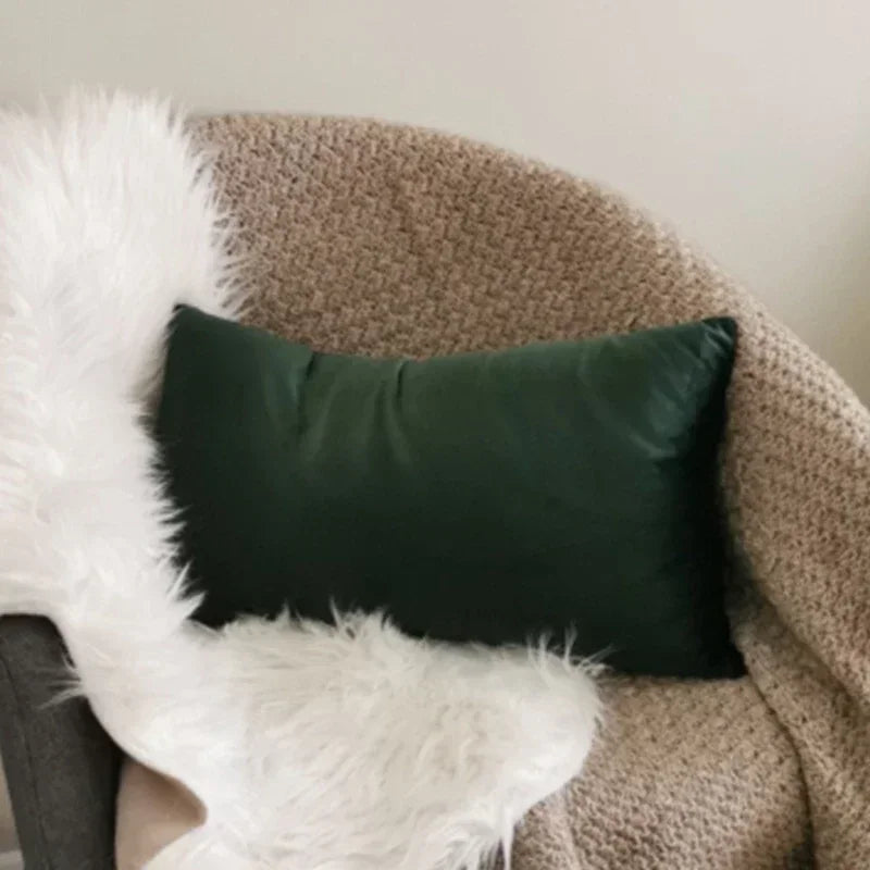 Velvet Nordic Pillow Cover Set for Home Sofa Living Room by Axyaa