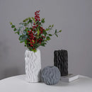 Axyaa Striped Ceramic Vase Wavy Pattern Flower Arrangement Terrarium Home Decoration