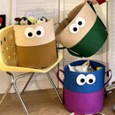 Axyaa Big Eye Laundry Basket: Foldable Hamper for Bathroom Storage & Kids' Toys