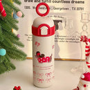 Axyaa Cute Puppy Insulation Cup 316 Stainless Steel Straw Drink Thermal Tumbler