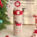 Axyaa Cute Puppy Thermos Insulation Cup, Stainless Steel Straw Tumbler