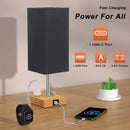 Axyaa Dimmable LED Table Lamp with USB C+A Charging Ports