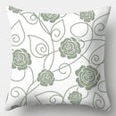 Axyaa Green Plaid Avocado Pillowcase Square Sofa Cushion Cover