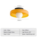 Axyaa Nordic Glass LED Ceiling Lamps for Kitchen Dinning Room, Colorful Surface Mounted Lights