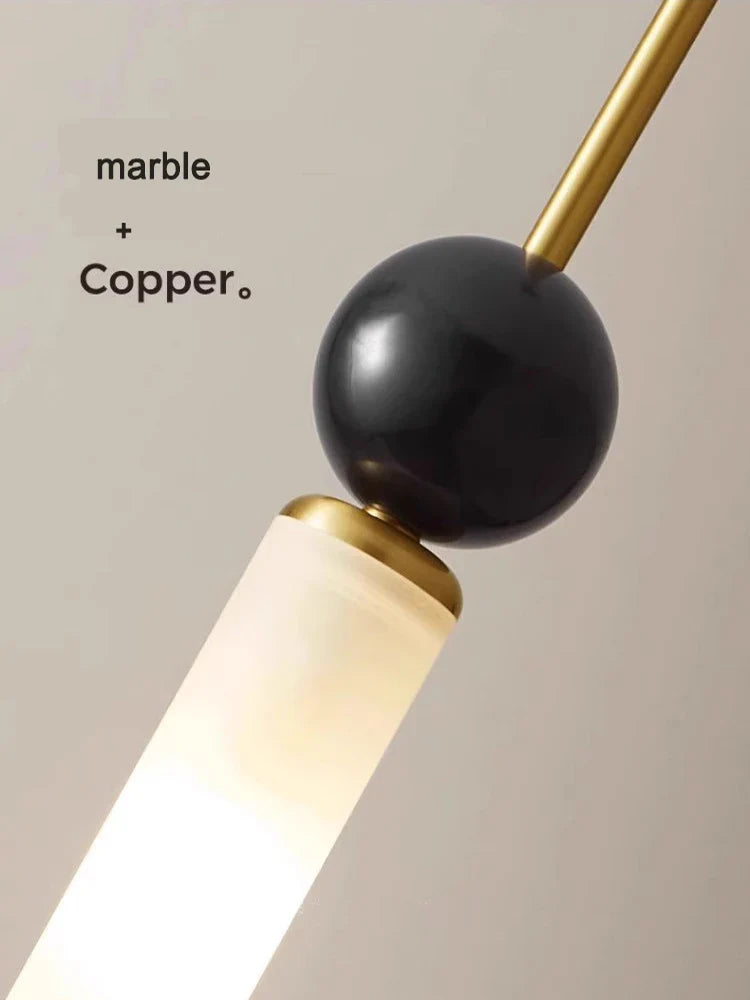 Axyaa Marble Wall Lamp: Modern Copper Nordic Lighting Fixture