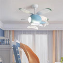 Axyaa Nordic Helicopter Ceiling Fan Chandelier: Creative Cartoon Baby Room Decorlamp