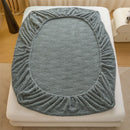 Axyaa Winter Coral Fleece Fitted Sheet - Plush Warm Bed Linen for Double Queen King Beds