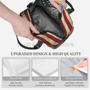 Axyaa American Flag Eagle Lunch Bag: Insulated Thermal Cooler Tote with Shoulder Strap