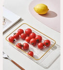Axyaa Rectangular Fruit Tray for Tea Cup, Household Storage, Dried Fruit & Dim Sum