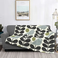 Axyaa Multi Stem Mid Century Modern Throw Blanket for Home Bedroom Sofa