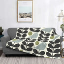 Axyaa Multi Stem Mid Century Modern Throw Blanket for Home Bedroom Sofa