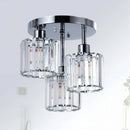 Axyaa Crystal E27 Pendant Light for Living & Dining Room, Bedroom, Kitchen - Minimalist Luxury Chandelier