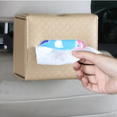 Axya Leather Tissue Box Drawer Organizer - Foldable & Portable Storage Box